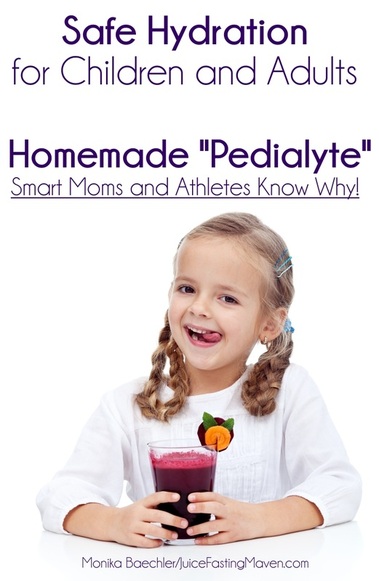 Safe Hydration for Children and Adults, Homemade Pedialyte, Smart Moms and Athletes Know Why! by Monika Baechler, Juice Fasting Maven